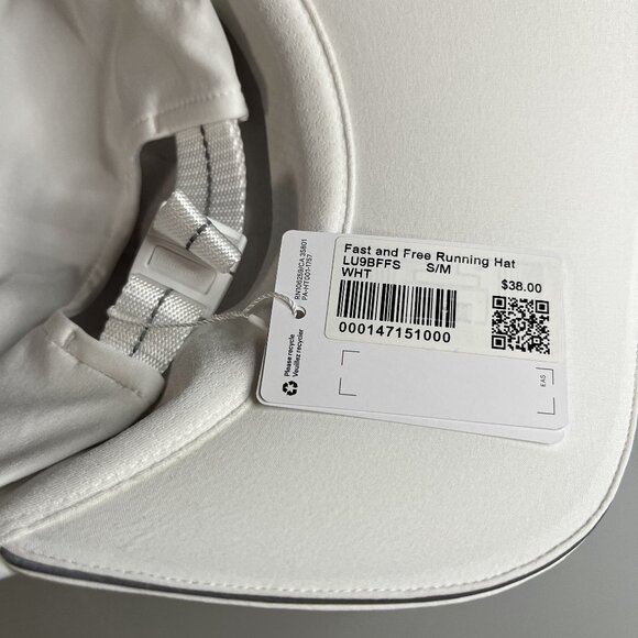 Lululemon White Fast and Free Running Hat NWT - Picture 7 of 7